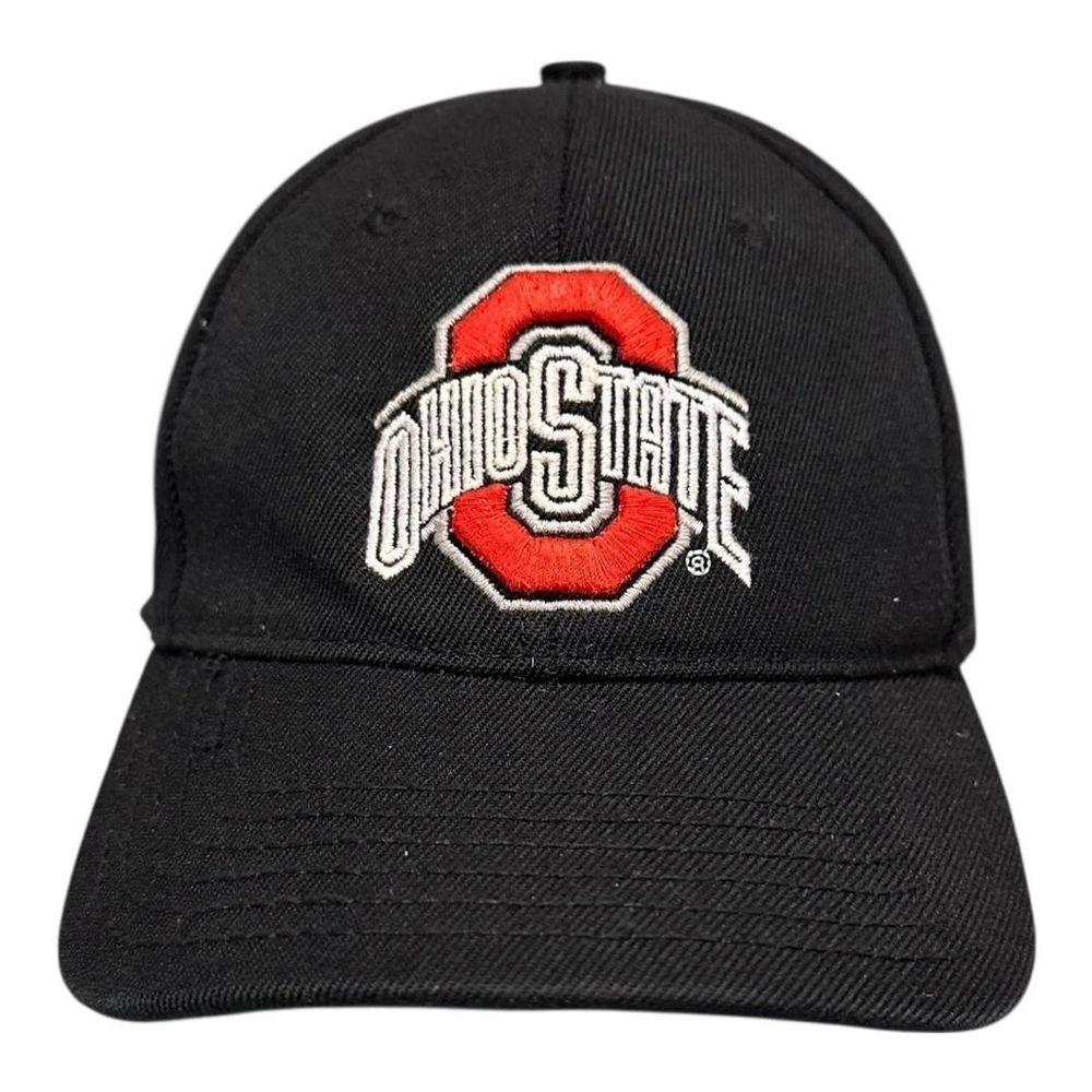Ohio State Buckeyes Hat Cap Strap Back Mens One Size Black College Football